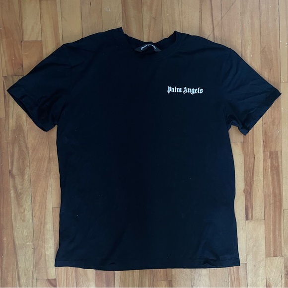 Black / White Palm Angels embroidered logo slim t-shirt - Picture 3 of 8